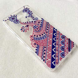 Hand Painted Phone Case iPhone Henna Clear Case Mandala 4枚目の画像