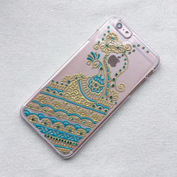 Hand Painted Phone Case iPhone Henna Clear Case Mandala 3枚目の画像