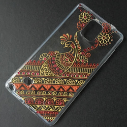 Hand Painted Phone Case iPhone Henna Clear Case Mandala 2枚目の画像