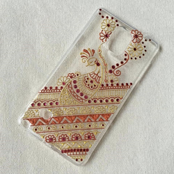 Hand Painted Phone Case iPhone Henna Clear Case Mandala 3枚目の画像