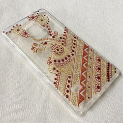 Hand Painted Phone Case iPhone Henna Clear Case Mandala 4枚目の画像