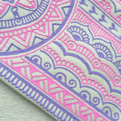 Hand Painted Henna bag Mandala Pattern Zipper Pouch Cosmetic 3枚目の画像