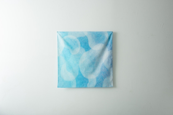 和紙造形テキスタイル　スカーフ「青い日々」 4枚目の画像