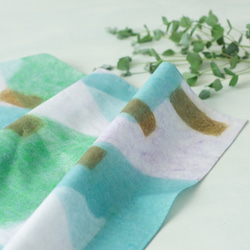和紙造形テキスタイル　スカーフ「眠れる森」 1枚目の画像