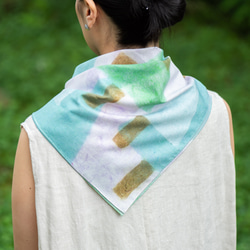和紙造形テキスタイル　スカーフ「眠れる森」 5枚目の画像