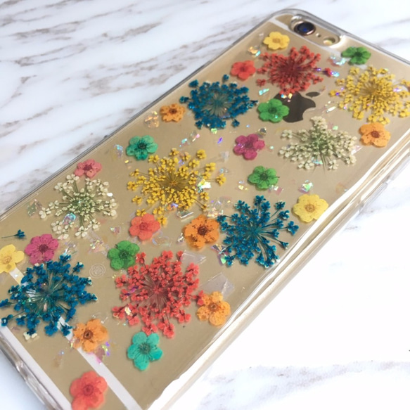 パーティーも::エンボス携帯電話のセットを押された花のphonecase 2枚目の画像