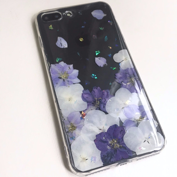 想入飛飛（閃亮夢幻紫版）：乾燥花手機殼iPhone 第2張的照片