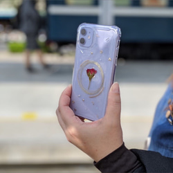 星の王子様 iPhone専用オリジナル携帯電話ケース ドライフラワー保護ケース 3枚目の画像