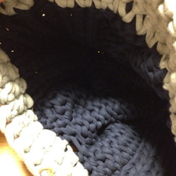 縄編み模様のザックリニットクラッチ 5枚目の画像
