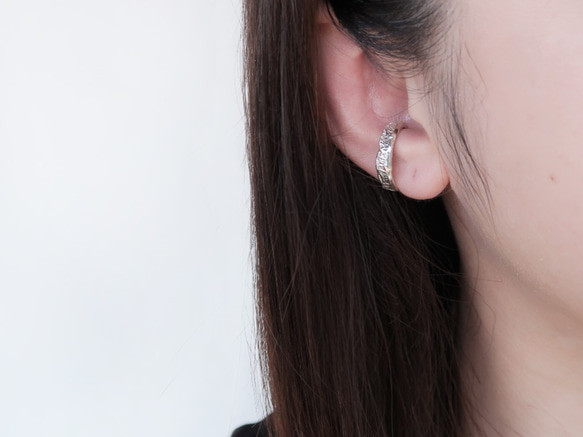 925純銀 邊際 耳骨夾 耳環 耳夾 戒指 第5張的照片