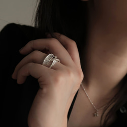 獨家 森林系 925純銀 甜玫瑰 空鳳葉 戒指 對戒 第6張的照片