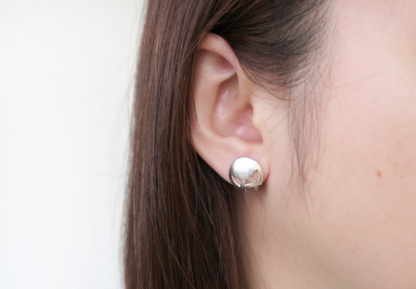925純銀 骷顱頭 耳針耳環 (一對) 第3張的照片