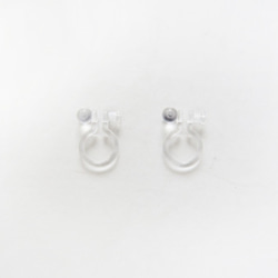 925純銀 冰心水滴水晶  耳環或耳夾 一對 第6張的照片