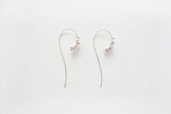 925純銀  雨露 草蕨 耳環或耳夾 一對 免費送禮包裝 第2張的照片