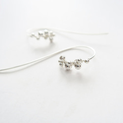 925純銀  雨露 草蕨 耳環或耳夾 一對 免費送禮包裝 第3張的照片