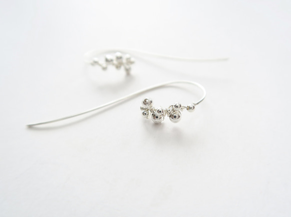 925純銀  雨露 草蕨 耳環或耳夾 一對 免費送禮包裝 第3張的照片