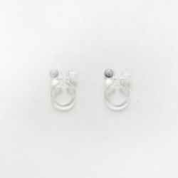 925純銀 珍珠C圈 耳環 或 耳夾 一對 第7張的照片