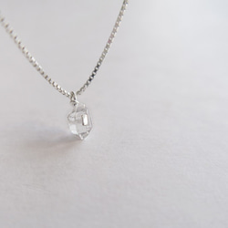 925スターリングシルバーミニハーキモンクリスタルシャイニングダイヤモンドネックレス 2枚目の画像