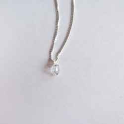 925スターリングシルバーミニハーキモンクリスタルシャイニングダイヤモンドネックレス 4枚目の画像