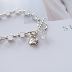 925純銀 原焠 沁涼白水晶 T扣 手鍊 免費送禮包裝 第2張的照片