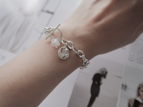 925純銀 原焠 沁涼白水晶 T扣 手鍊 免費送禮包裝 第8張的照片