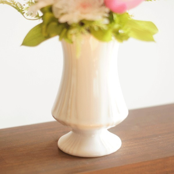 【仏花】　輪菊とダリアの仏花（グリーン&ブルー）ご自宅の花立てにそのまま飾って頂けます 5枚目の画像