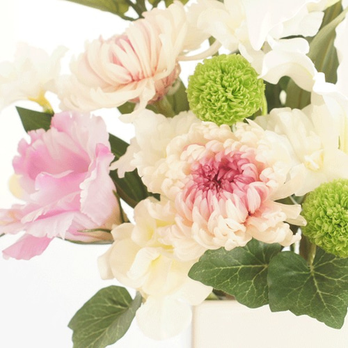 仏花】カサブランカと輪菊のスペシャル仏花(紫） プリザーブド