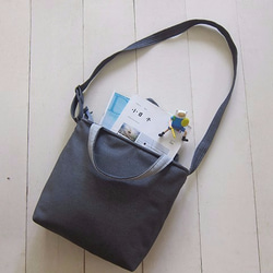 For She / he A4 Canvas Tote - Medium size (Zipper Closure) 4枚目の画像