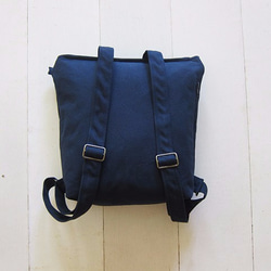 Canvas Backpack-Small(Zipper Closure/External Zipper Pocket) 2枚目の画像