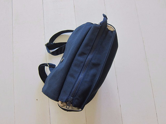 Canvas Backpack-Small(Zipper Closure/External Zipper Pocket) 3枚目の画像