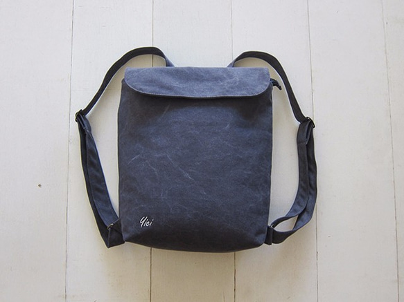 Canvas Backpack-Small(Zipper Closure/External Zipper Pocket) 1枚目の画像