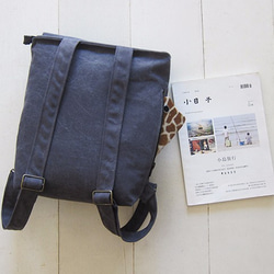 Canvas Backpack-Small(Zipper Closure/External Zipper Pocket) 3枚目の画像