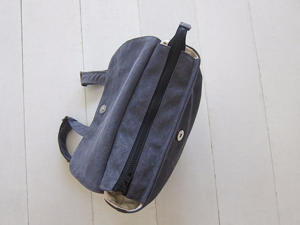 Canvas Backpack-Small(Zipper Closure/External Zipper Pocket) 4枚目の画像