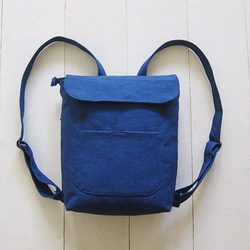 Canvas Backpack-Small(Zipper Closure/External Zipper Pocket) 1枚目の画像