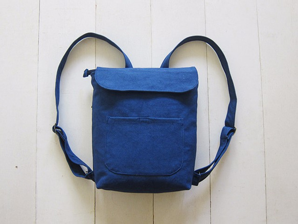 Canvas Backpack-Small(Zipper Closure/External Zipper Pocket) 1枚目の画像