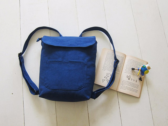 Canvas Backpack-Small(Zipper Closure/External Zipper Pocket) 2枚目の画像