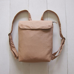 Canvas Backpack-Small(Zipper Closure/External Zipper Pocket) 1枚目の画像