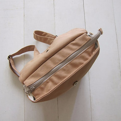 Canvas Backpack-Small(Zipper Closure/External Zipper Pocket) 3枚目の画像