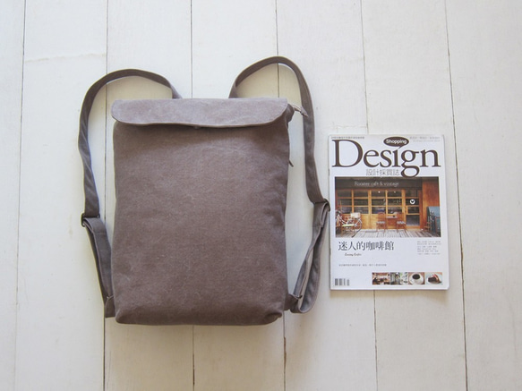 Canvas Backpack- A4 Size 1枚目の画像