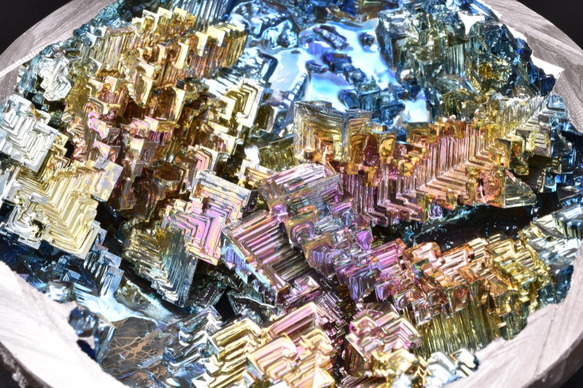 ビスマス結晶ガーデン（特大／ピンクーゴールド） 3枚目の画像