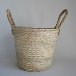 【値引済】￥9800→￥6860【カラー＊マルシェバッグ　ナチュラル】夏・お出掛け かごバッグ　モロッコ  天然素材 6枚目の画像