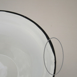 【値引済】￥700→￥490【ホウロウ皿】M　琺瑯　モロッコ　シンプル　白 8枚目の画像