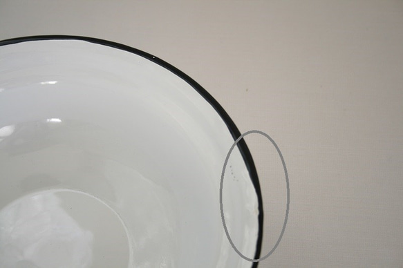 【値引済】￥700→￥490【ホウロウ皿】M　琺瑯　モロッコ　シンプル　白 8枚目の画像