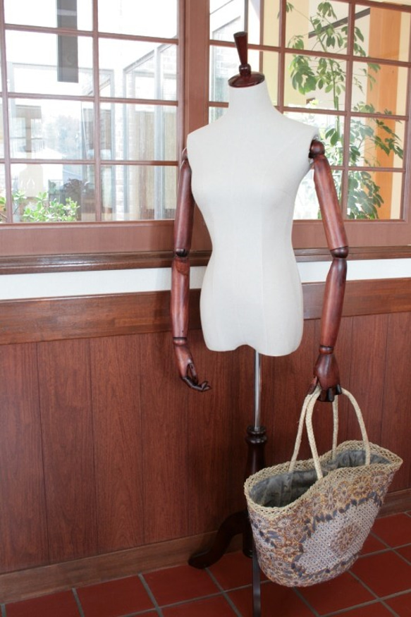 【値引済】￥14200→￥9940【花＊マルシェバッグ】Ｌ／グレー　夏・お出掛け　かごバッグ　モロッコ 2枚目の画像