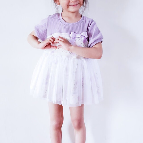 120]たっぷりチュール*特別な日にドッキングキャミT 子供服 HIKALIT 