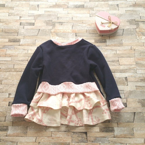 110]おそろいができる*navyガーリートレーナー 子供服 HIKALIT* 通販  