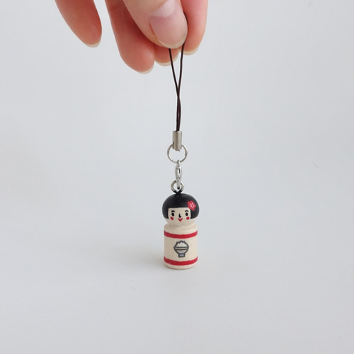 こげぱん　ストラップ　キーホルダー ミニごはんこけし・ストラップ その他携帯アクセサリー こきちや