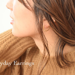 Everyday Earrings - 18KGP hishigata フープイヤリング 3枚目の画像