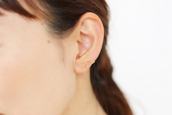 【9月号VoCE掲載】rhythm  ear cuff(ゴールド)【E41-311G】 4枚目の画像