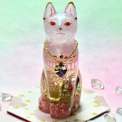 優しいピンク色のDream Cat(アメジスト&ローズクオーツ) 4枚目の画像